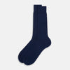 View 2 of product Avio Blue Cashmere Silk Mid-length Socks 13