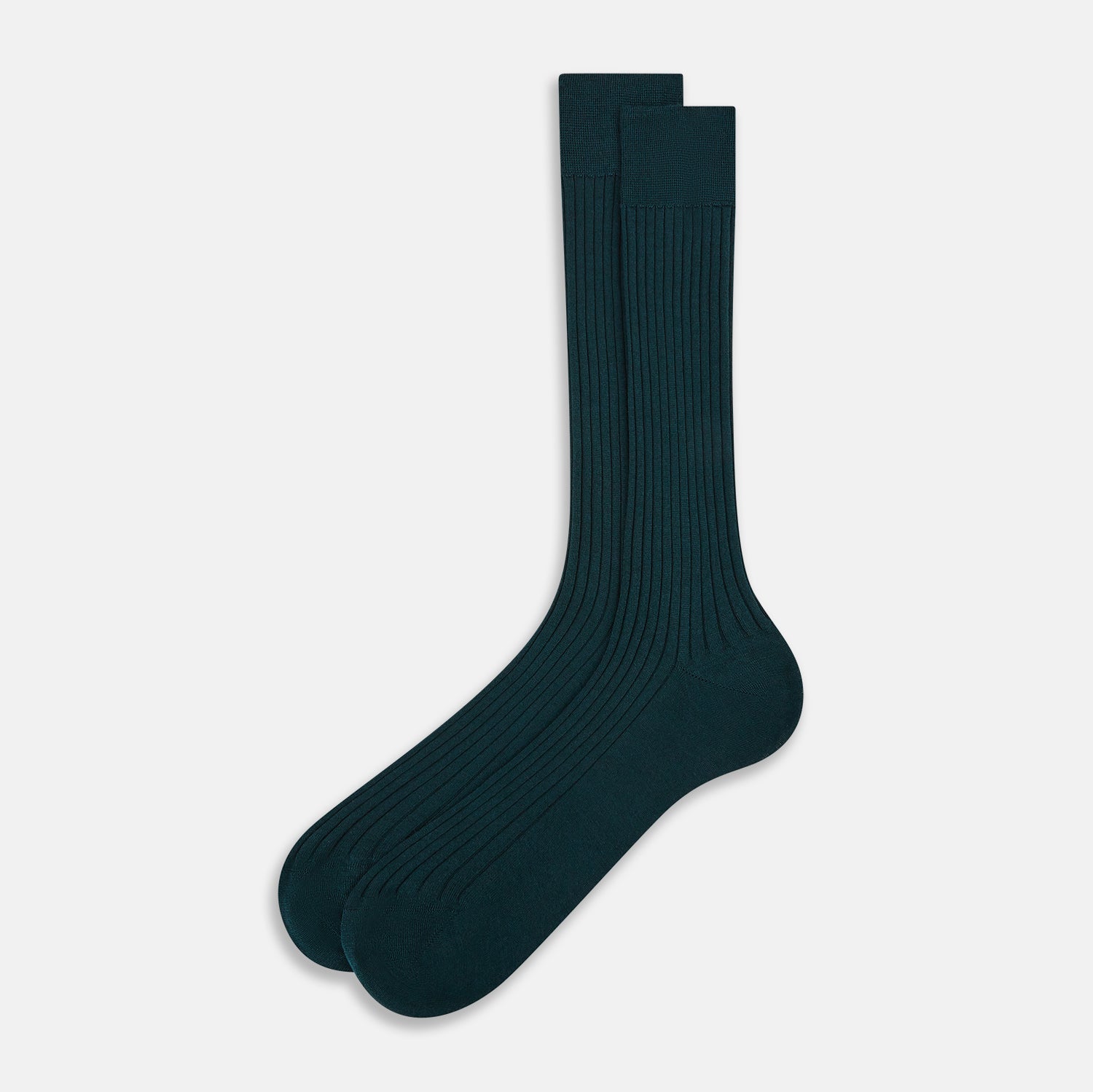 Image 2 of product Forest Green Cashmere Silk Mid-length Socks 13
