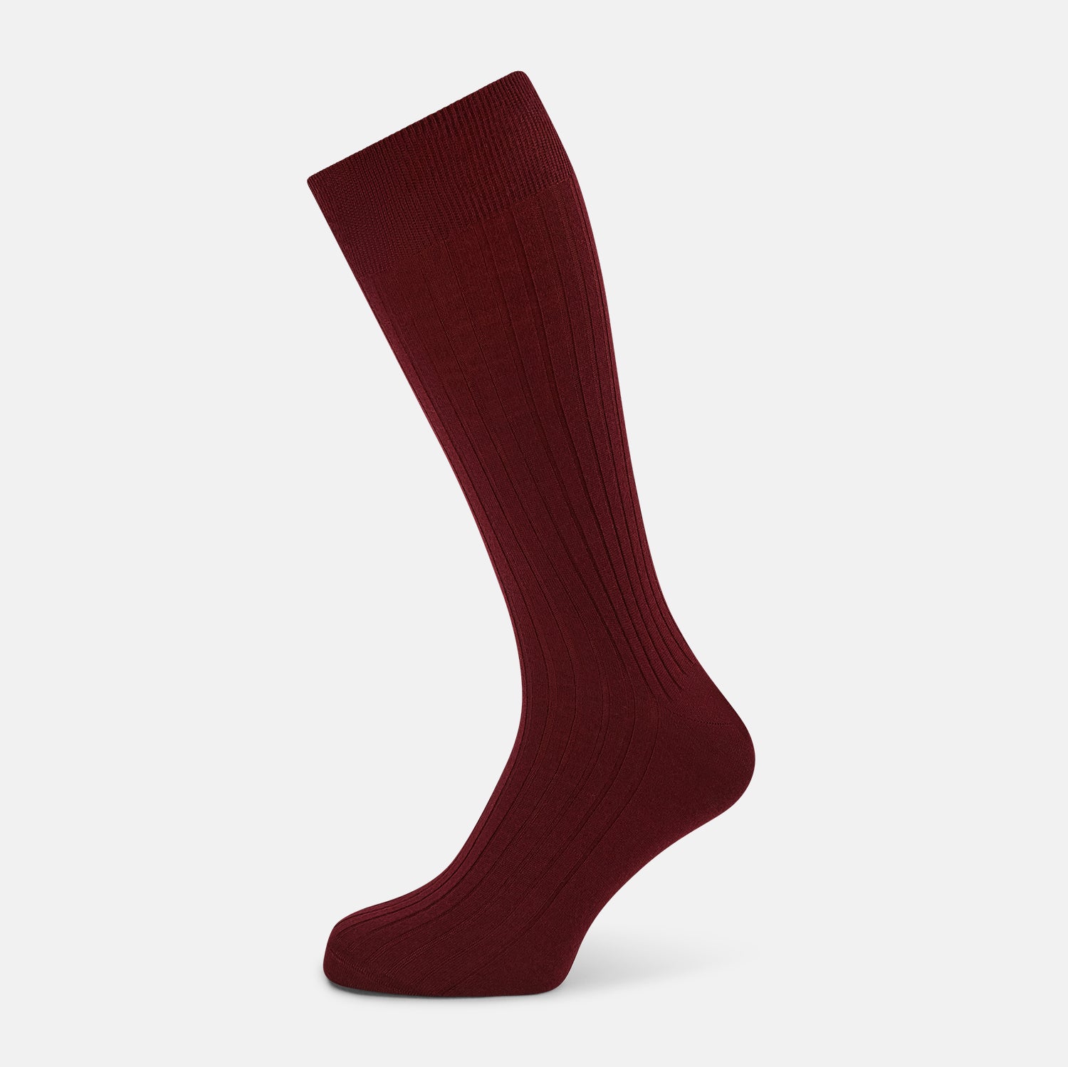 View 1 of product Burgundy Cashmere Silk Mid-length Socks 13