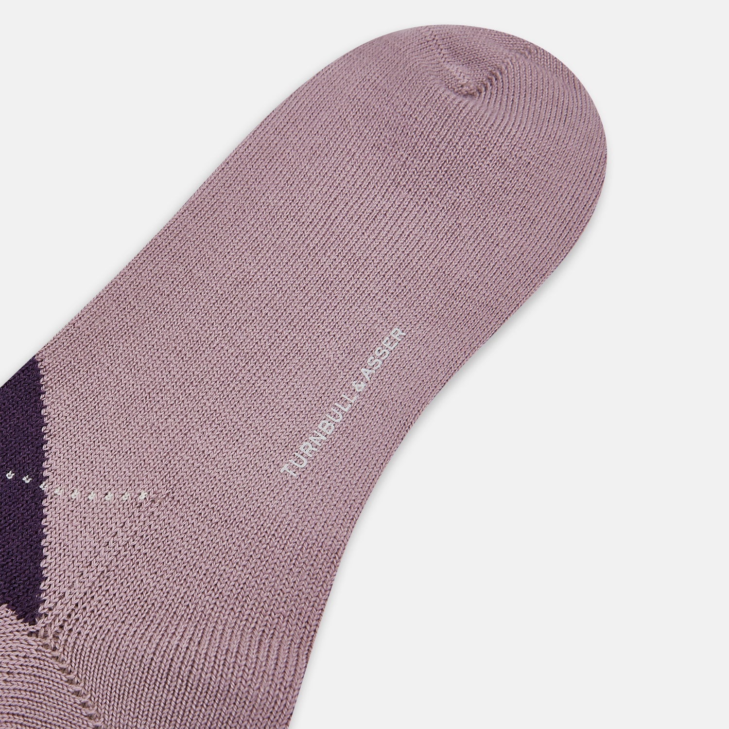 View 3 of product Lavender & Purple Check Wool Long Socks 13