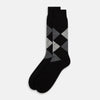 View 2 of product Black & Grey Check Wool Mid-length Socks 13