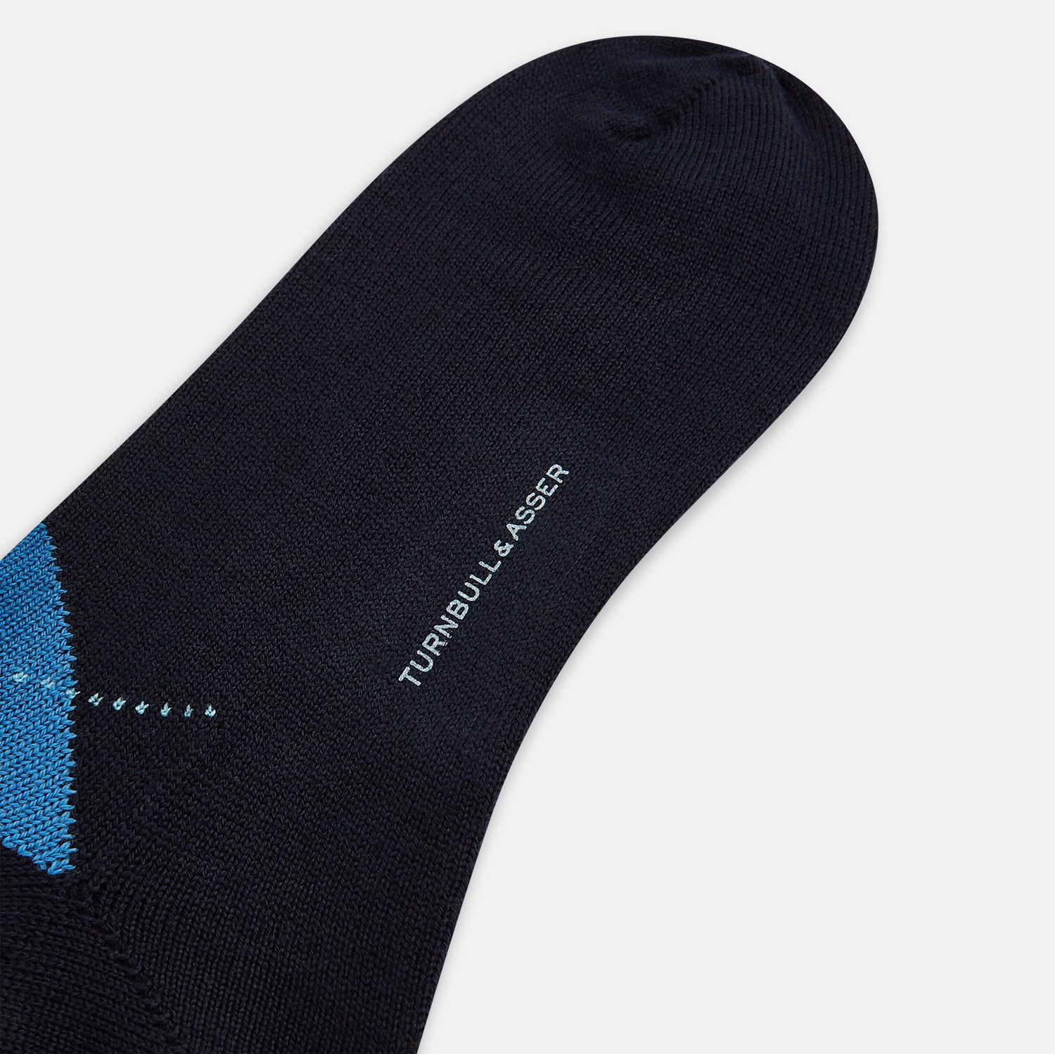 View 3 of product Navy & Royal Blue Check Wool Mid-Length Socks 13