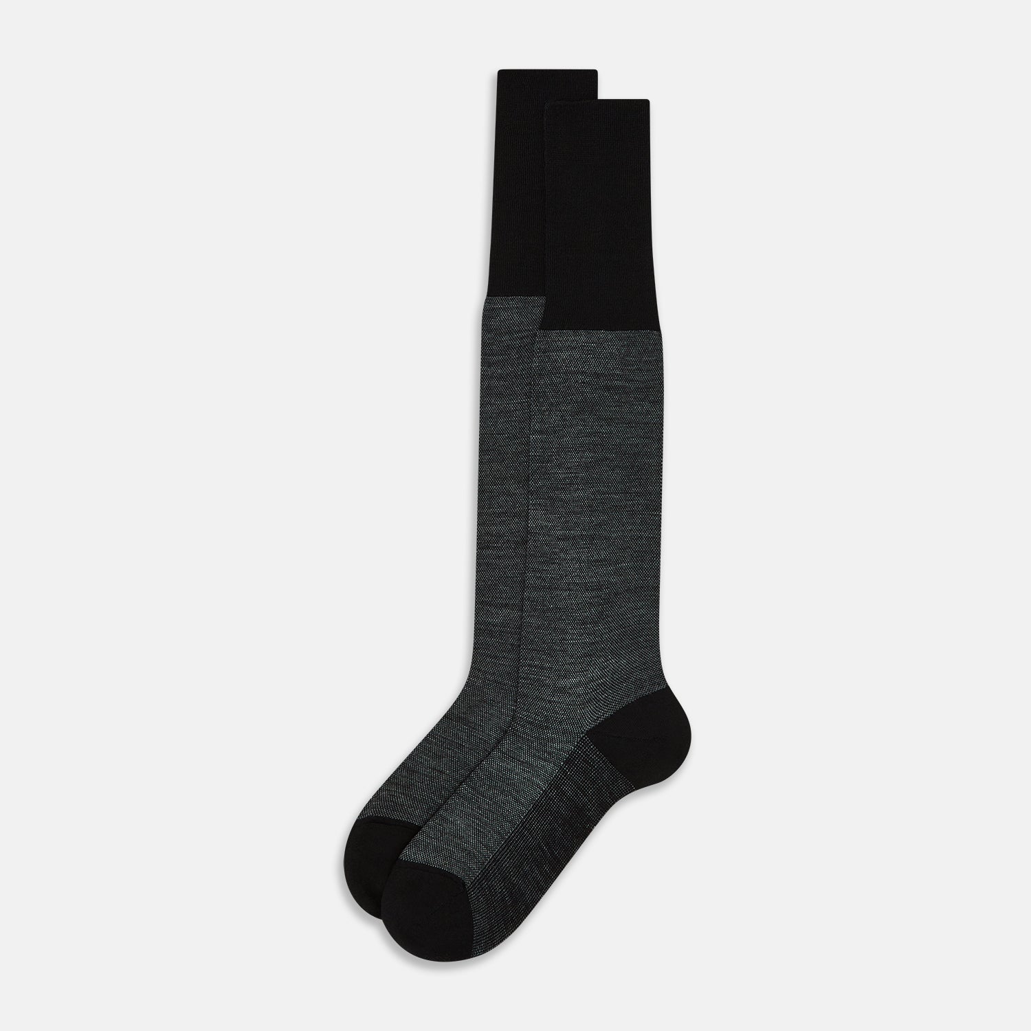 Image 2 of product Black and Grey Wool Long Socks 13