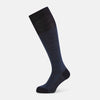 View 1 of product Navy Denim Patterned Wool Long Socks 13