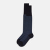 View 2 of product Navy Denim Patterned Wool Long Socks 13