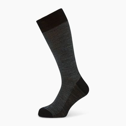 Black and Grey Motif Wool Mid-length Socks Image 4
