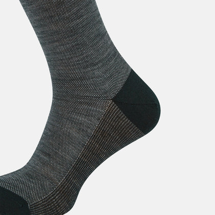 Sage Motif Wool Mid-length Socks Image 3