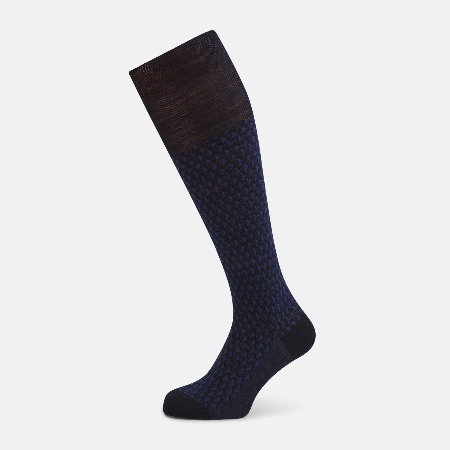 Image 1 of product Navy Motif Intarsia Wool Long Socks 13