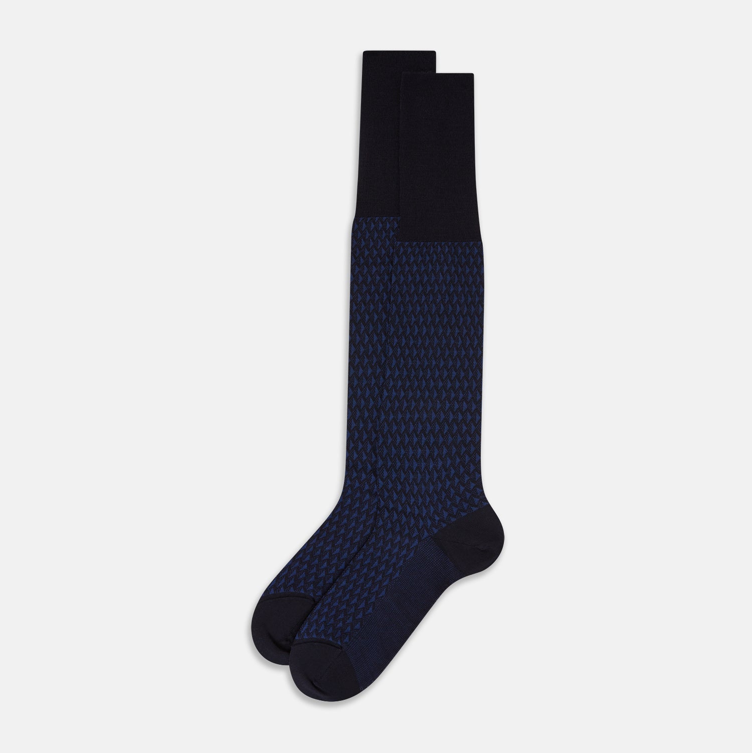 Image 2 of product Navy Motif Intarsia Wool Long Socks 13