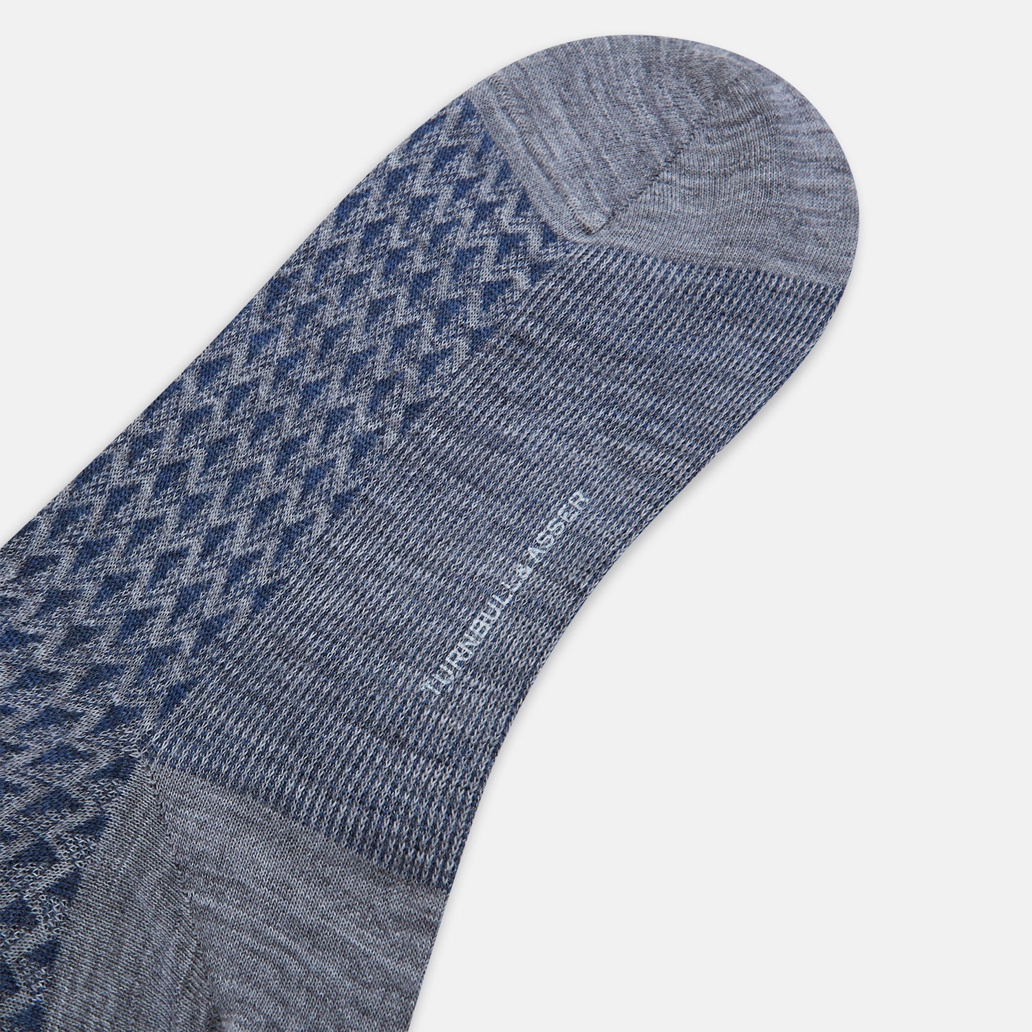View 3 of product Steel Melange Motif Intarsia Wool Long Socks 13