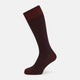 Burgundy Motif Intarsia Wool Mid-length Socks 13