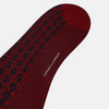 View 3 of product Burgundy & Navy Antique Motif Wool Long Socks 10.5