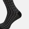 View 4 of product Charcoal Melange Antique Motif Wool Long Socks 13