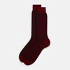 View 2 of product Burgundy & Navy Antique Motif Wool Mid-length Socks 13