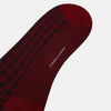 View 3 of product Burgundy & Navy Antique Motif Wool Mid-length Socks 13