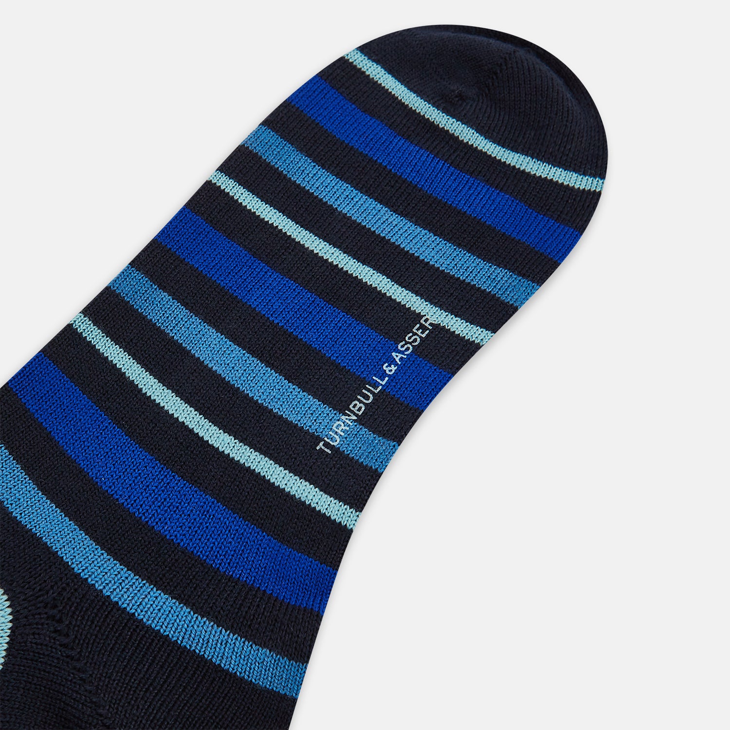 Image 3 of product Deep Blue Striped Wool Long Socks 13