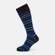 Deep Blue Striped Wool Mid-length Socks 13