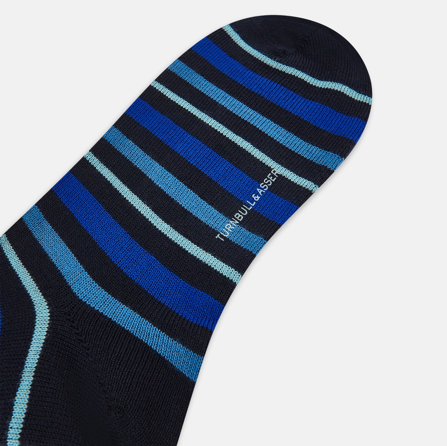Image 3 of product Deep Blue Striped Wool Mid-length Socks 13