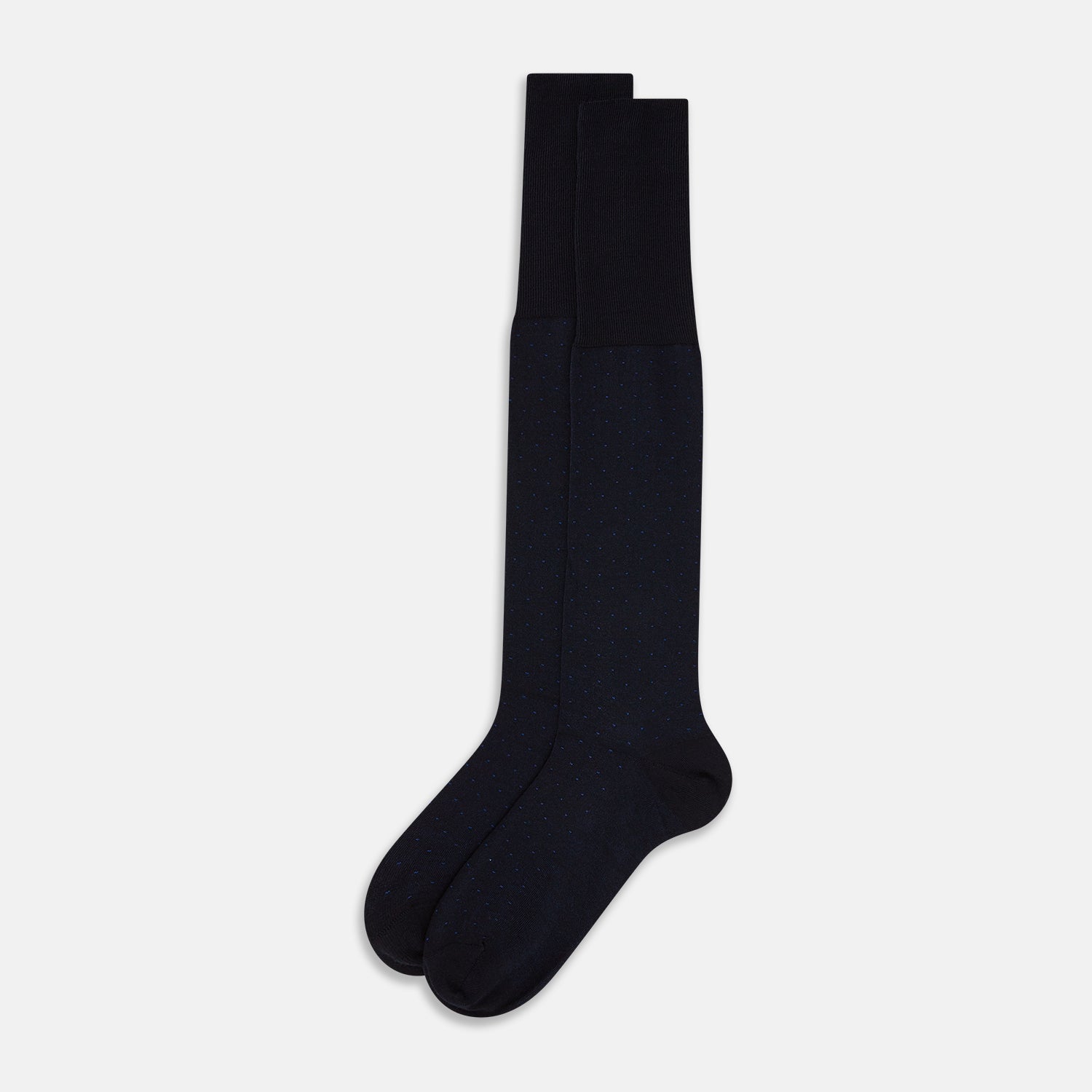 Image 2 of product Navy and Royal Blue Dot Wool Long Socks 13