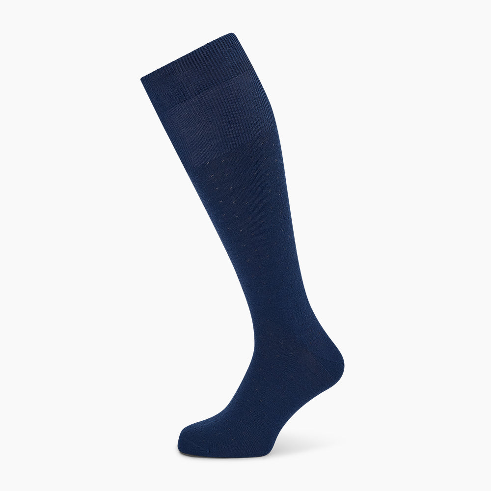 Avio Blue Dot Wool long Socks 10.5