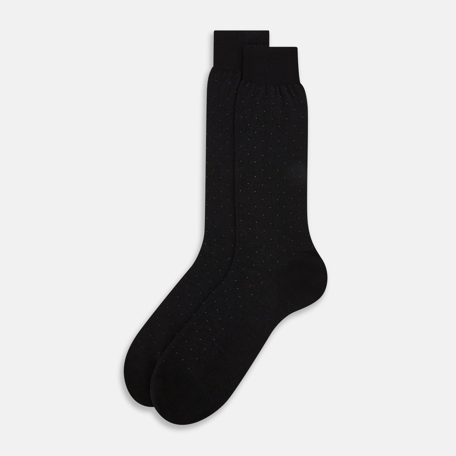 View 2 of product Black and Grey Dot Wool Mid-Length Socks 13