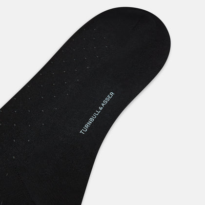 Black and Grey Dot Wool Mid-Length Socks Image 2