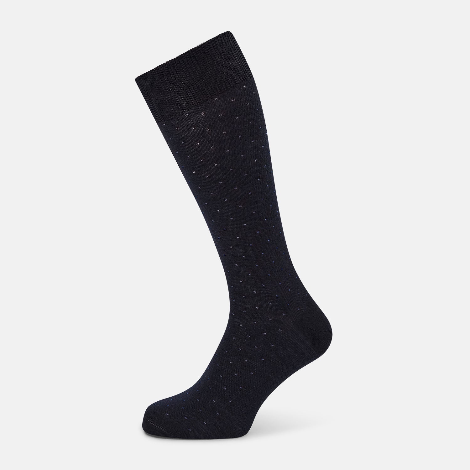 Image 1 of product Navy and Royal Blue Dot Wool Mid-Length Socks 13