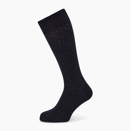 Navy and Royal Blue Dot Wool Mid-Length Socks Image 4