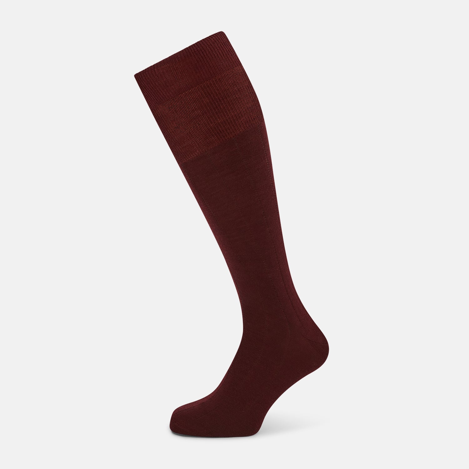 View 1 of product Burgundy and Brown Ribbed Wool Long Socks 13