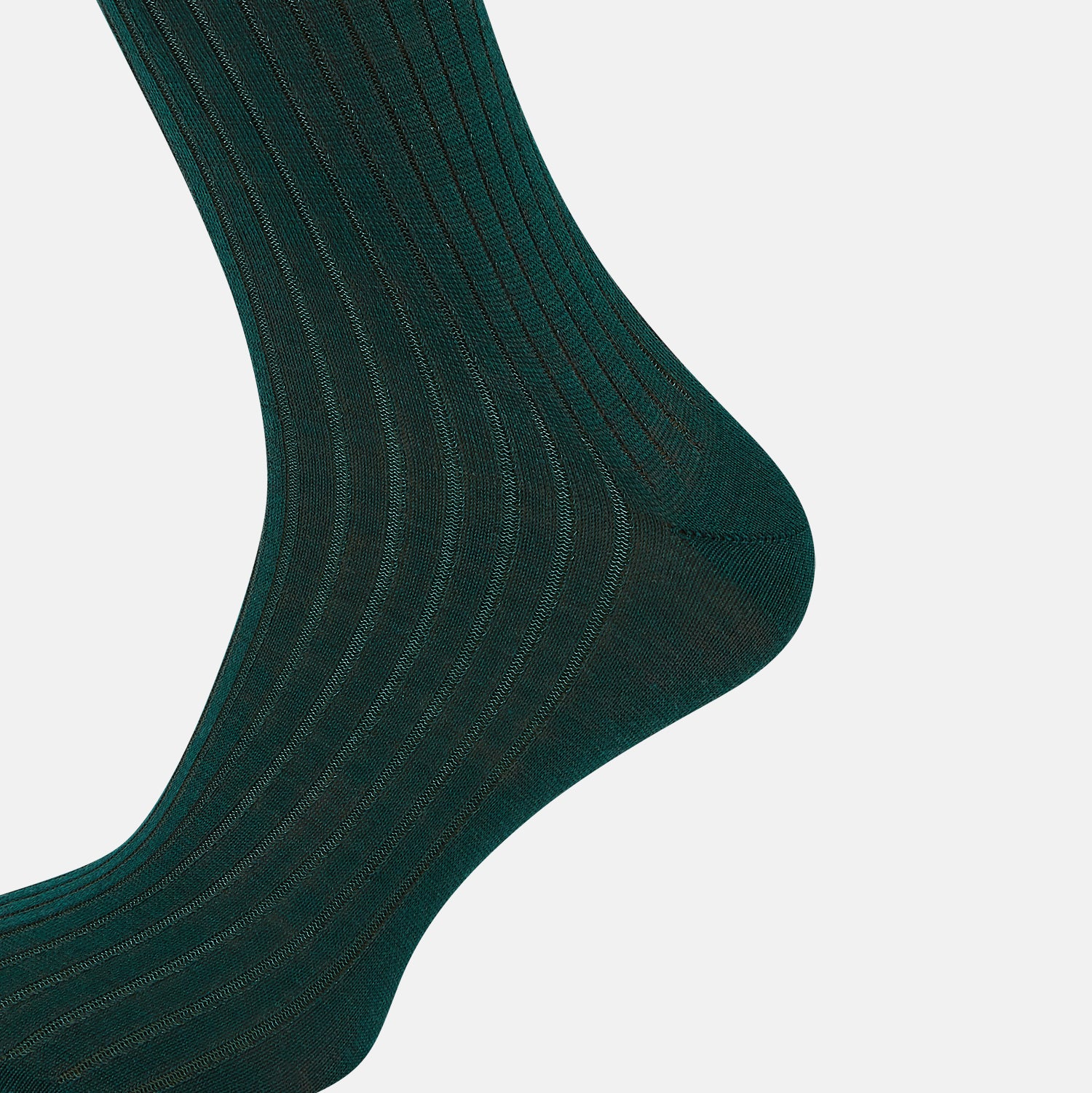 View 4 of product Forest Green Yarn Striped Wool Long Socks 13