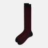 View 2 of product Burgundy and Navy Diamond Wool Long Socks 11