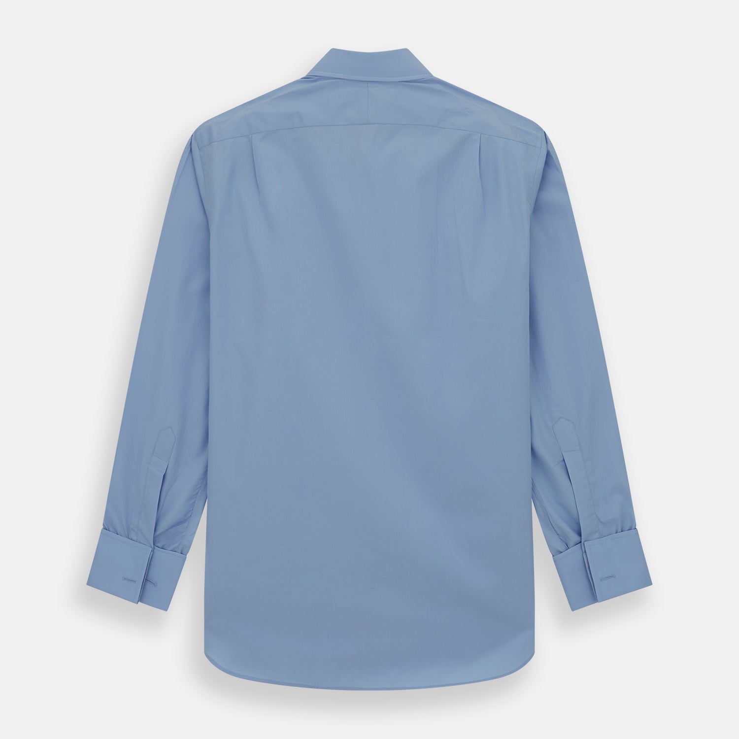 Blue Cotton Shirt with T&A Collar and Double Cuffs Blue Cotton Shirt with T&A Collar and Double Cuffs
