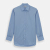 View 1 of product Blue Cotton Shirt with T&A Collar and Double Cuffs