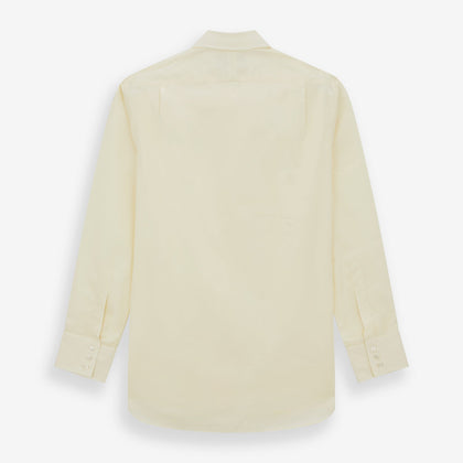 Cream Cotton Shirt with T&A Collar and 3-Button Cuffs Image 2