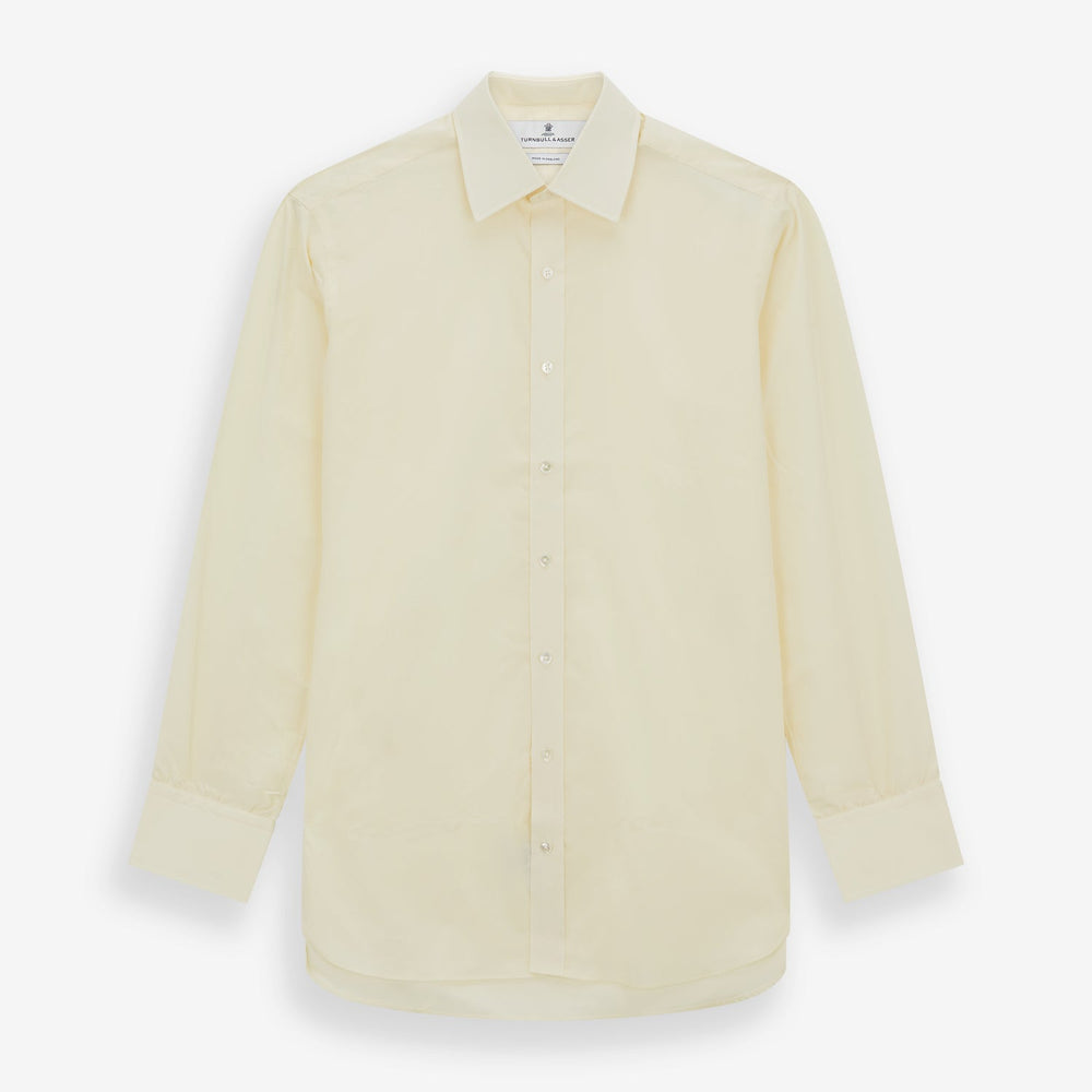 Cream Cotton Shirt With T&A Collar And 3-button Cuffs Turnbull & Asser Men's High Quality Shirt Regular Fit Size: 14.5 Cream Cotton Shirt With T&A Collar And 3-button Cuffs Turnbull & Asser Men's High Quality Shirt Regular Fit Size: 14.5