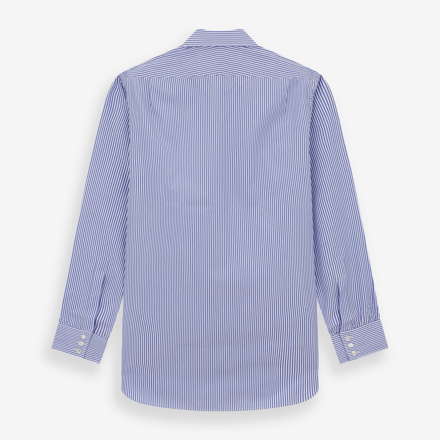 View 5 of product Blue Bengal Stripe Shirt with T&A Collar and 3-Button Cuffs