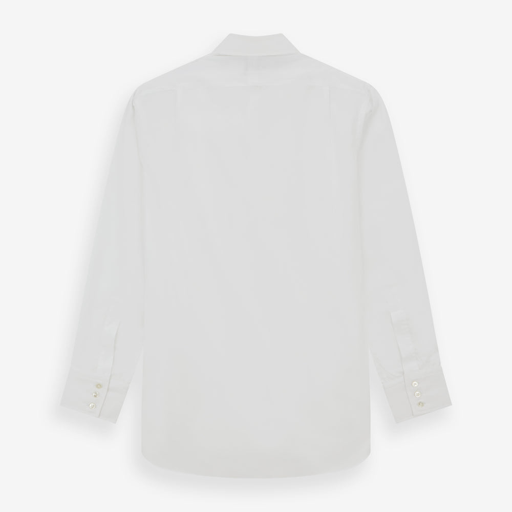 Two-Fold 200 White Cotton Shirt with T&A Collar and 3-Button Cuffs