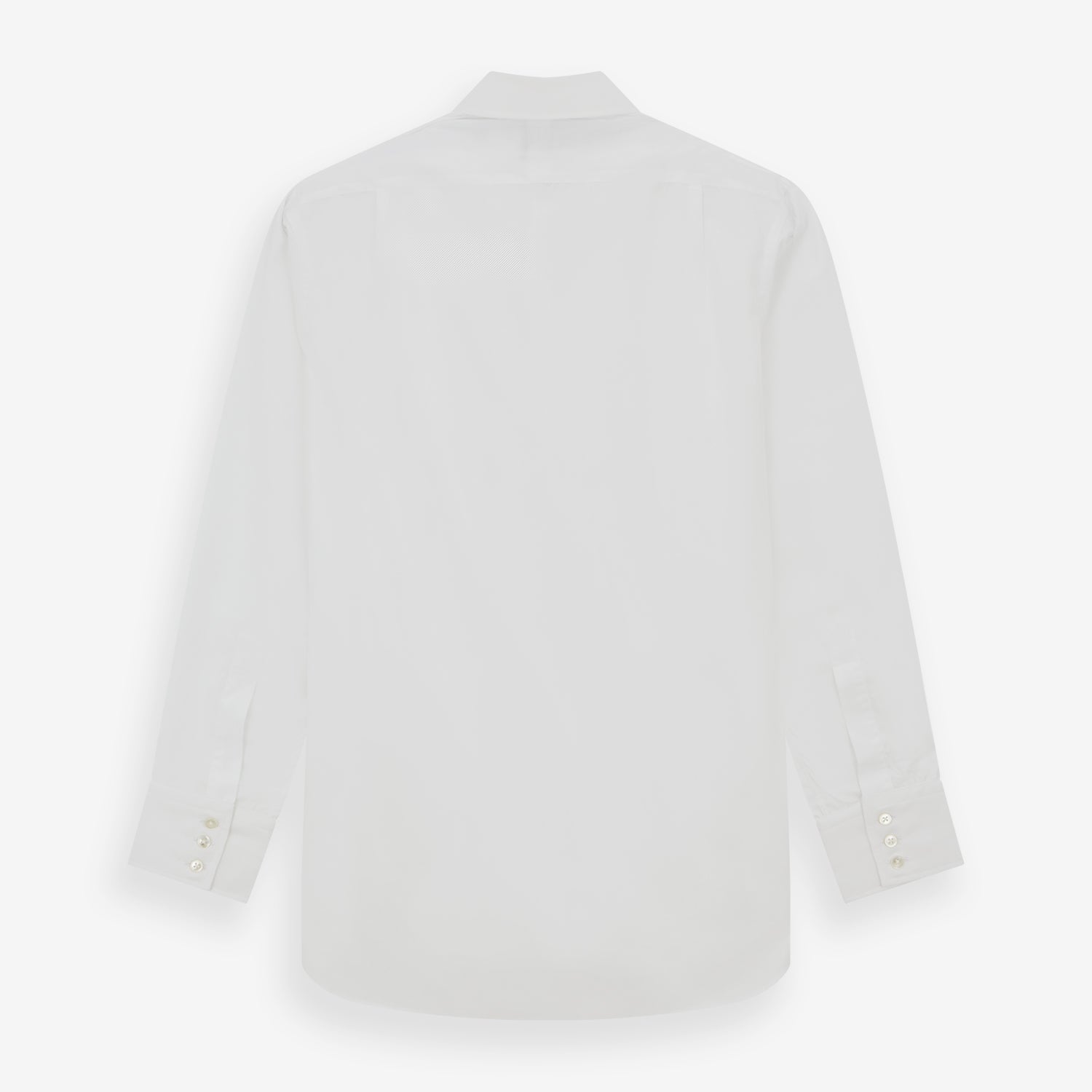 View 5 of product Two-Fold 200 White Cotton Shirt with T&amp;A Collar and 3-Button Cuffs