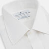 White Linen Shirt with T&A Collar and 3-Button Cuffs