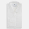 View 4 of product White Linen Shirt with T&A Collar and 3-Button Cuffs