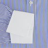 Mid-Blue Gingham Check Shirt with T&A Collar and 3-Button Cuffs