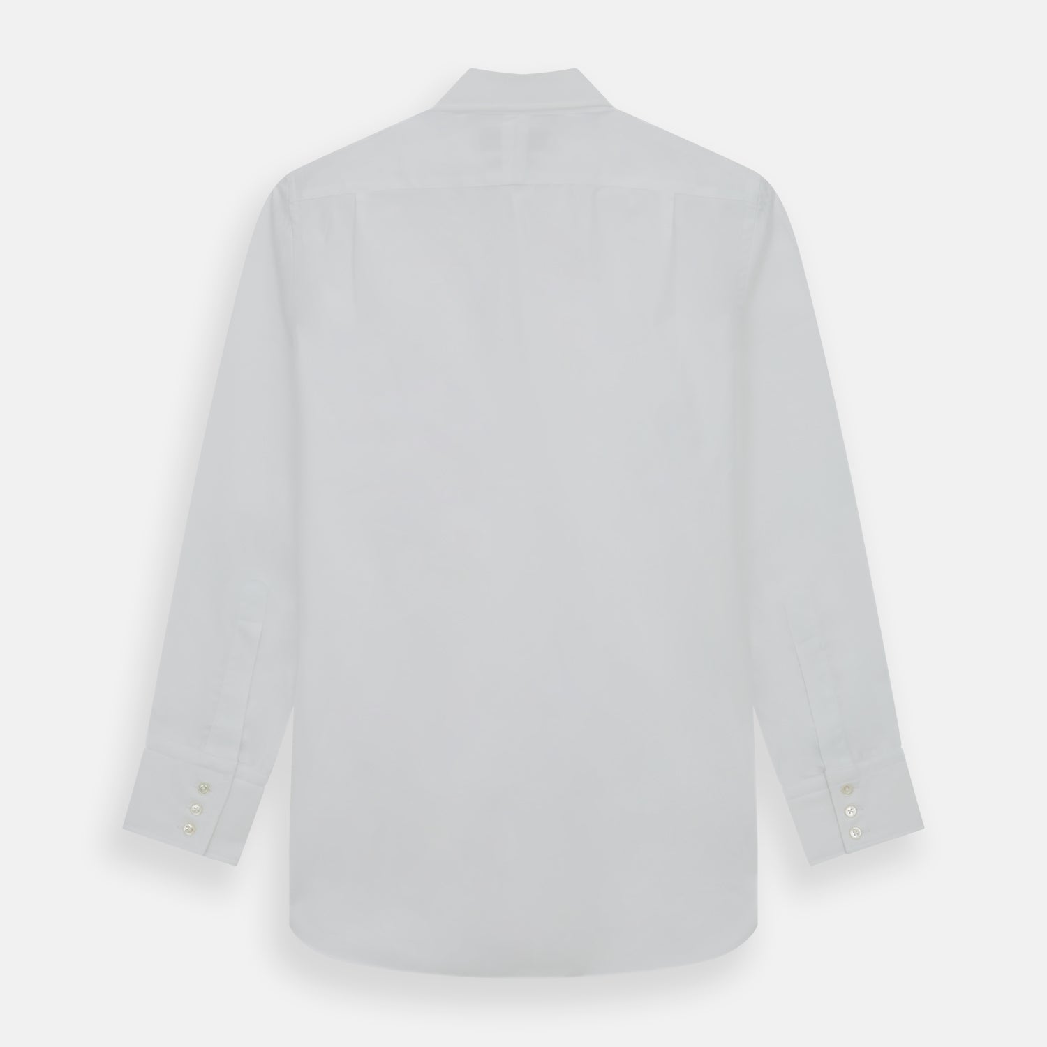View 3 of product White Royal Oxford Cotton Shirt with Button-Down Collar and 3-Button Cuffs