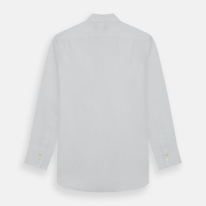 White Royal Oxford Cotton Shirt with Button-Down Collar and 3-Button Cuffs Image 2