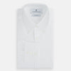 View 5 of product White Royal Oxford Cotton Shirt with Button-Down Collar and 3-Button Cuffs