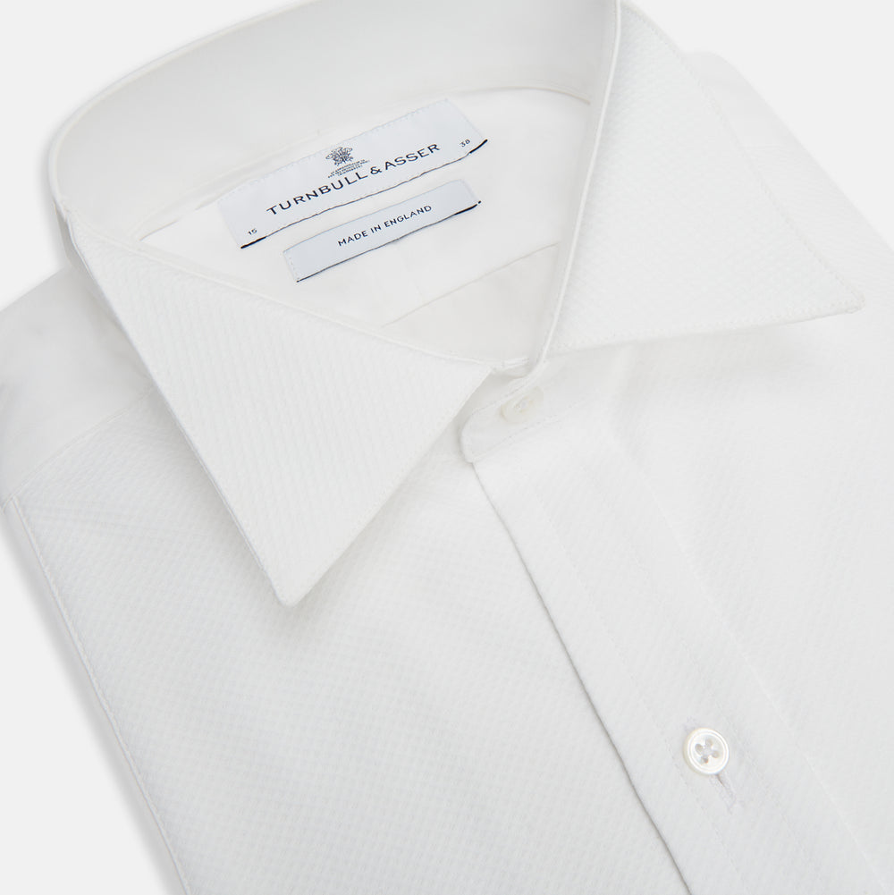 White Cotton Dress dress shirt with Wing Collar and Double Cuffs White Cotton Dress dress shirt with Wing Collar and Double Cuffs