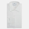 View 4 of product White Cotton Dress Shirt with Wing Collar and Double Cuffs
