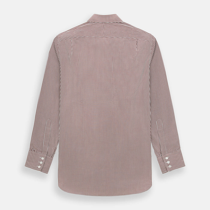 Burgundy Micro Check Winston Shirt Image 2