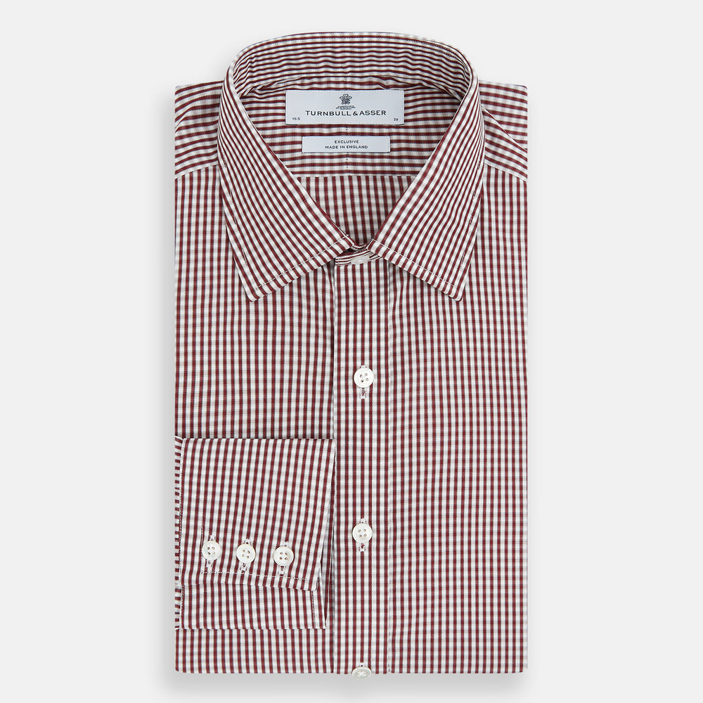 burgundy check dress shirt Julian Distressed Check Shirt BUGATCHI