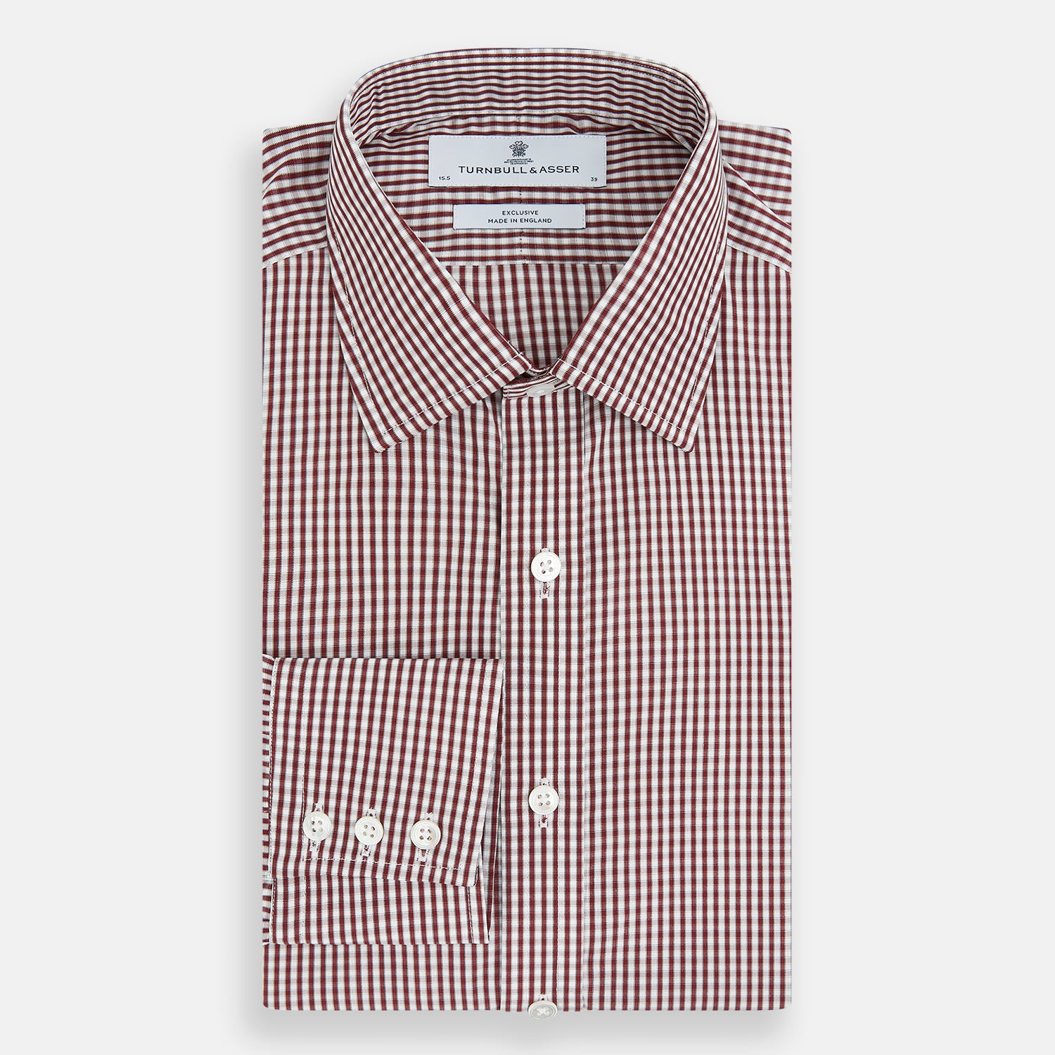 View 5 of product Burgundy Micro Check Winston Shirt