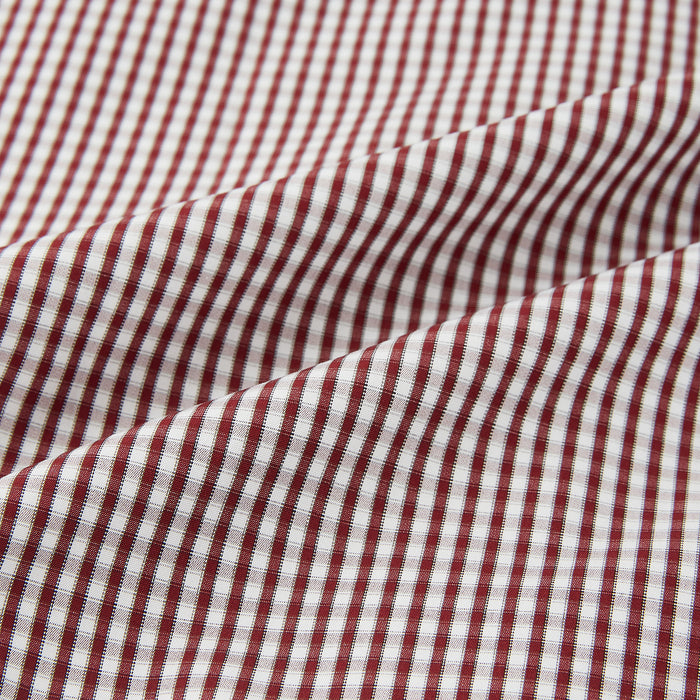 Burgundy Micro Check Winston Shirt Image 5